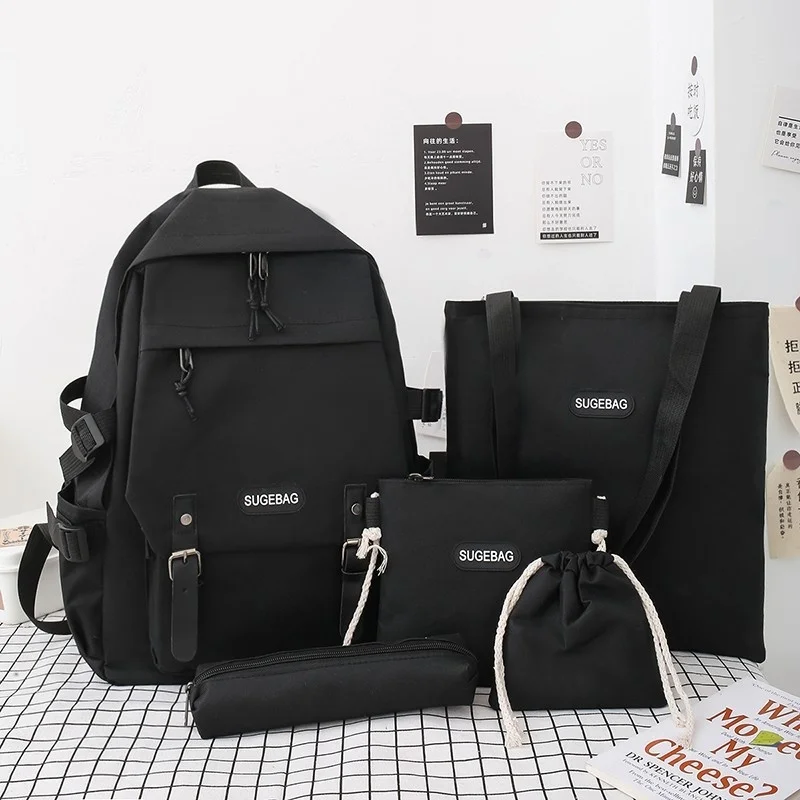 5 Piece Set Casual Backpacks New School Bags For Teenage Girls Women Backpack Canvas Travel Bookbags Teen Student Shoulder Bag
5 Piece Set Casual Backpacks New School Bags For Teenage Girls Women Backpack Canvas Travel Bookbags Teen Student Shoulder Bag