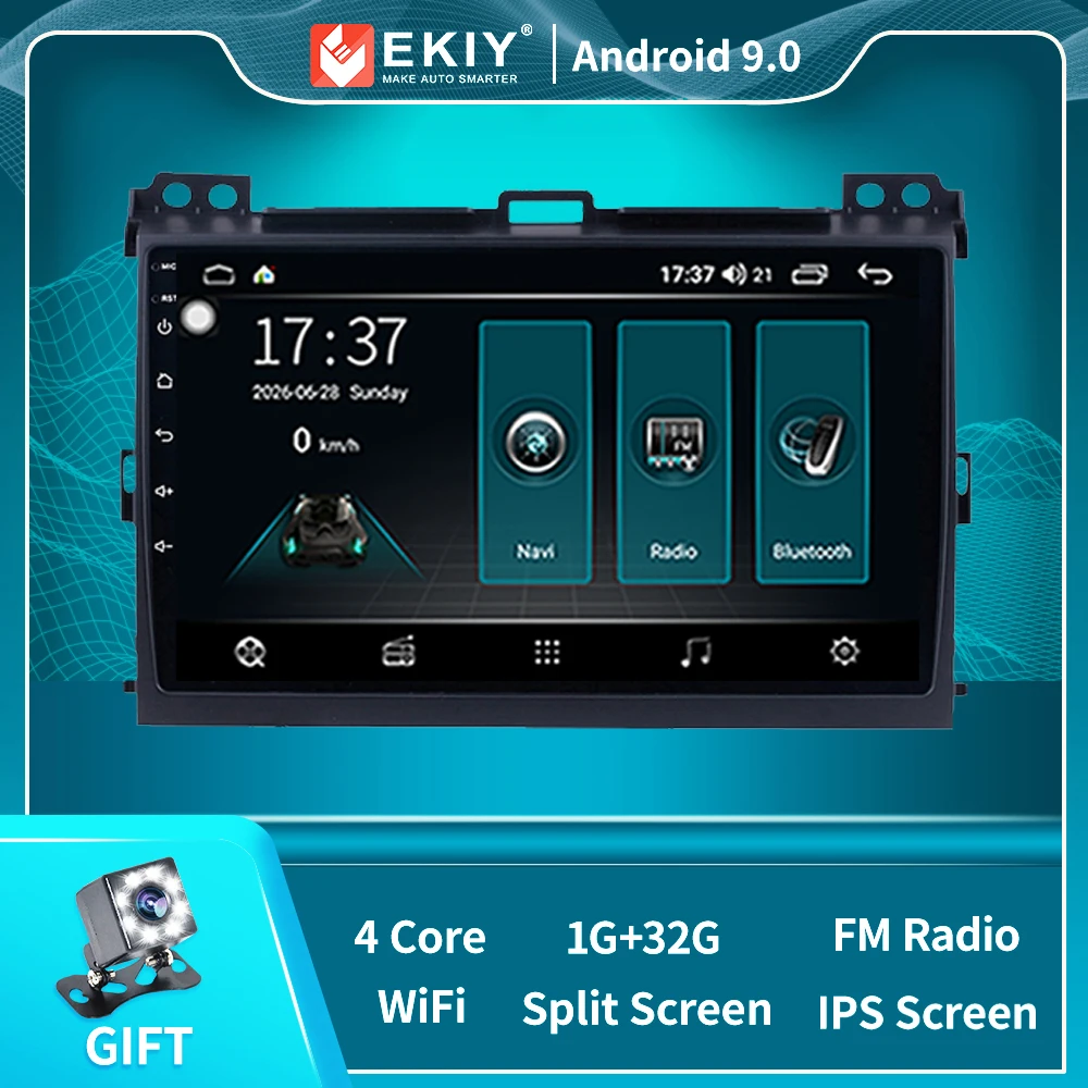 EKIY GT 2 Din Android Radio For Toyota Land Cruiser Prado 120 2004-2009 Multimedia Player Stereo Video Navigation GPS 4G No dvd
EKIY GT 2 Din Android Radio For Toyota Land Cruiser Prado 120 2004-2009 Multimedia Player Stereo Video Navigation GPS 4G No dvd