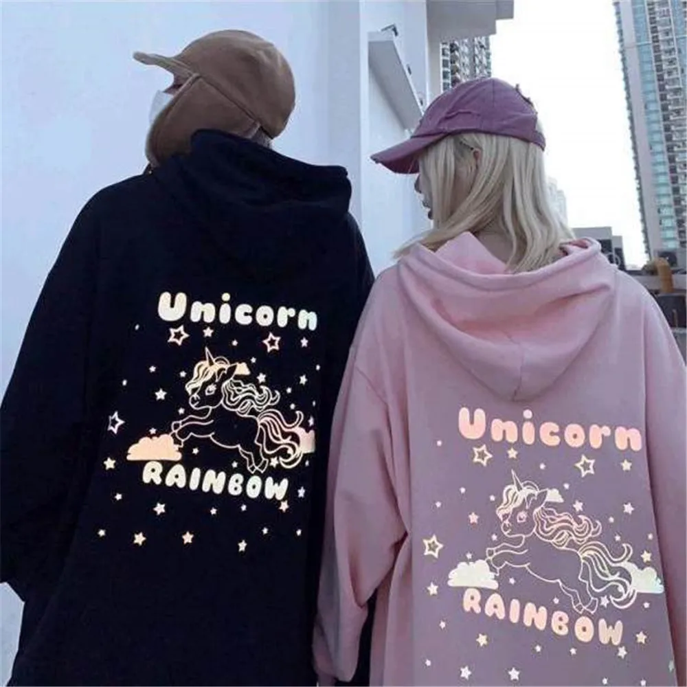 Cool Couple Reflective Hoodie Autumn Loose Sweatshirt Women Punk Korean Cartoon Tops Spring Cute Oversized Kawaii Hoodie Girl
Cool Couple Reflective Hoodie Autumn Loose Sweatshirt Women Punk Korean Cartoon Tops Spring Cute Oversized Kawaii Hoodie Girl