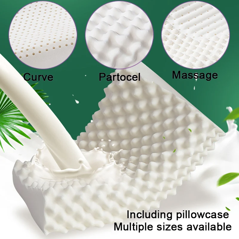 Pure Natural latex Pillow Remedial Sleeping Bedroom Pillow Head Neck Support Care Vertebrae Health
Pure Natural latex Pillow Remedial Sleeping Bedroom Pillow Head Neck Support Care Vertebrae Health