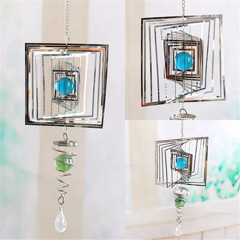 Hollow Square 3D Metal Rotating Wind Chime with Spiral Tail Pendant Hanging Wind Spinner Spiral Wind Chime Study Room Home Decor
Hollow Square 3D Metal Rotating Wind Chime with Spiral Tail Pendant Hanging Wind Spinner Spiral Wind Chime Study Room Home Decor