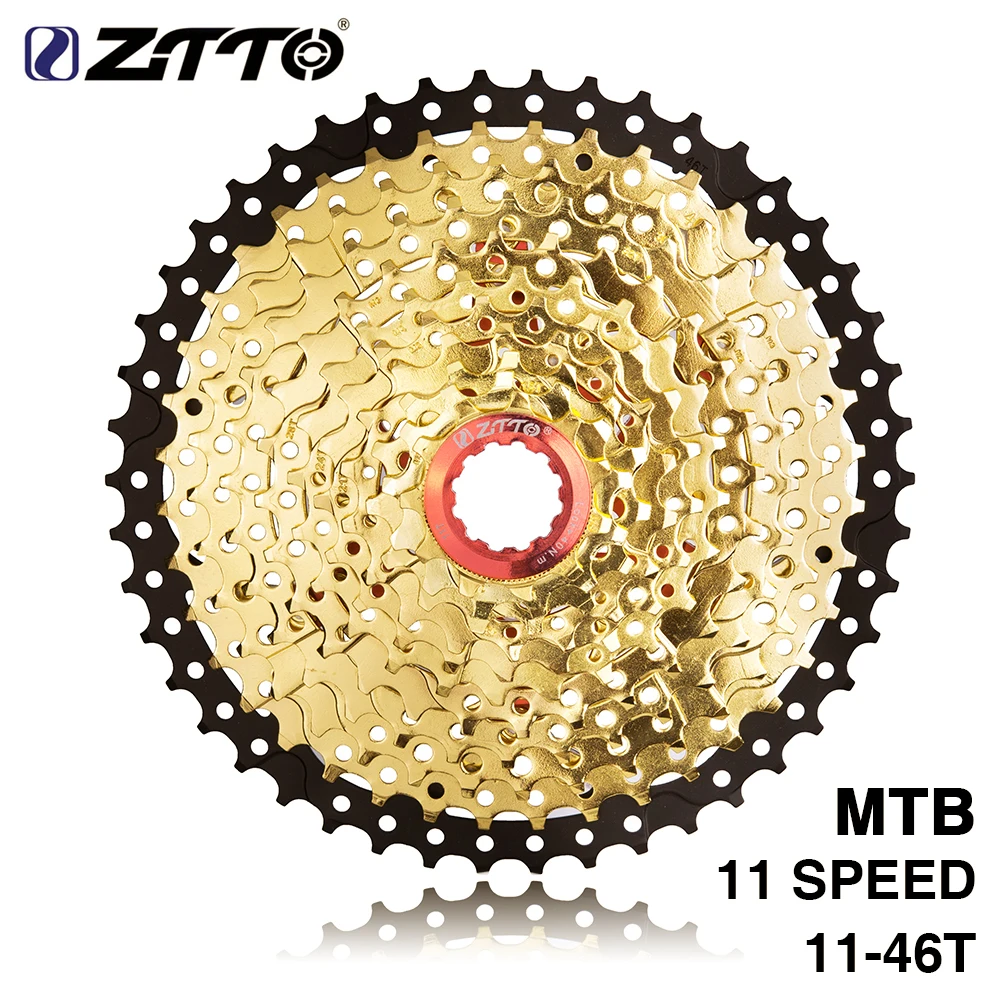 ZTTO 11s 46T Cassette Black Gold 11v 22s 11 Speed Freewheel XT K7 X1 X01 GXN MTB Bicycle Parts for Mountain Bike
ZTTO 11s 46T Cassette Black Gold 11v 22s 11 Speed Freewheel XT K7 X1 X01 GXN MTB Bicycle Parts for Mountain Bike