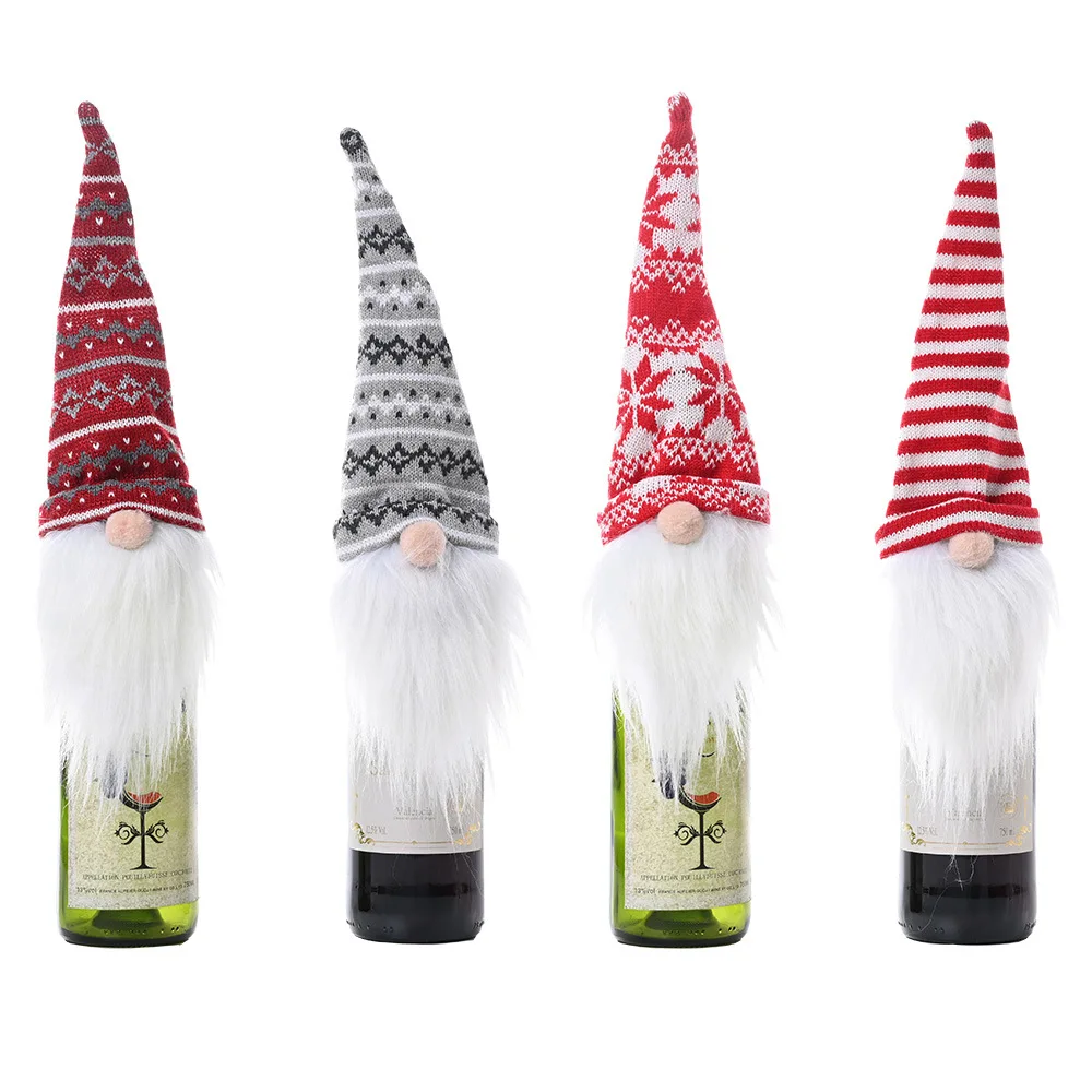 Haobei's new Christmas decorations knitted hat forest old man wine set faceless doll wine cover wine bottle decoration
Haobei's new Christmas decorations knitted hat forest old man wine set faceless doll wine cover wine bottle decoration
