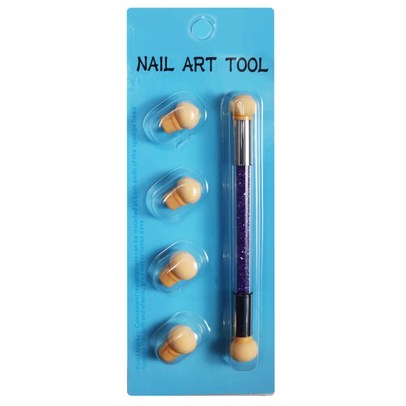 Sponge Dual-ended Dotting Blooming Dotting Pen Nail Reusable Sponge Two Heads Nail Art Manicure Tool Drawing Painting 1 Set Pack
Sponge Dual-ended Dotting Blooming Dotting Pen Nail Reusable Sponge Two Heads Nail Art Manicure Tool Drawing Painting 1 Set Pack