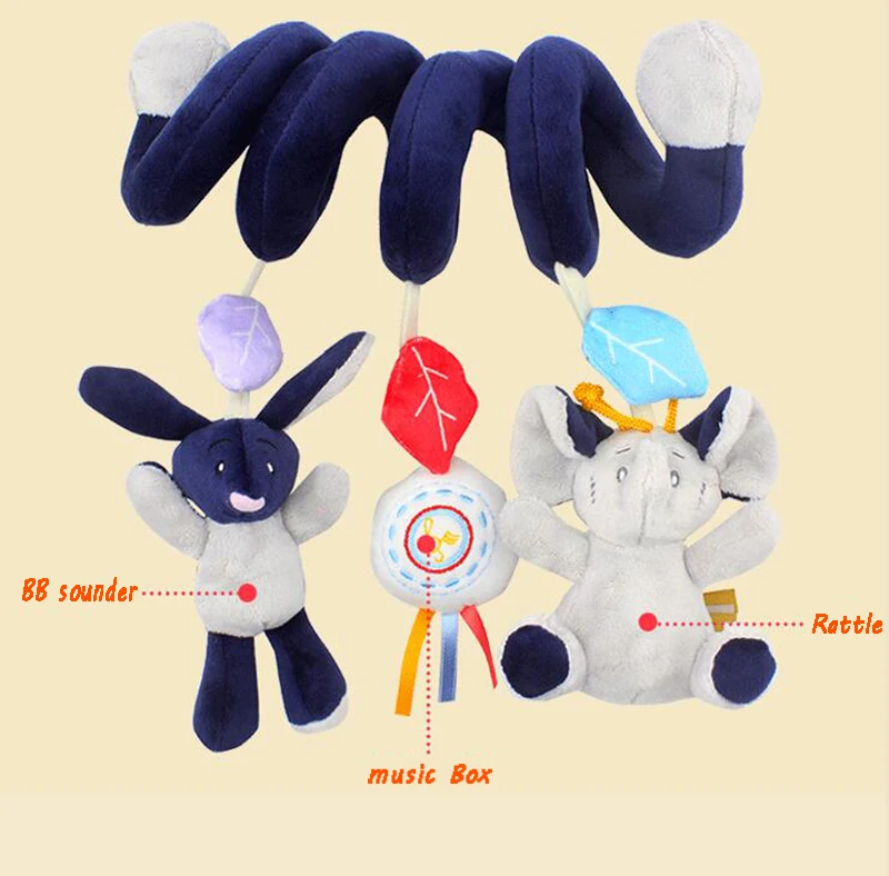 Baby Toys 0-12 Months Music Mobile Rattles Stroller Crib Hanging Newborn Bed Bell Educational Plush Toys Spiral Elephant Toys
Baby Toys 0-12 Months Music Mobile Rattles Stroller Crib Hanging Newborn Bed Bell Educational Plush Toys Spiral Elephant Toys