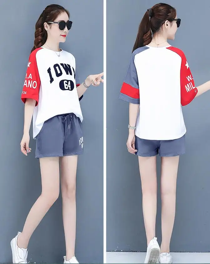 ZNG 2020 New Summer two Piece/set Summer Women T shirt Short Sleeve Tracksuit Casual Short Sleeve T shirt + Shorts
ZNG 2020 New Summer two Piece/set Summer Women T shirt Short Sleeve Tracksuit Casual Short Sleeve T shirt + Shorts