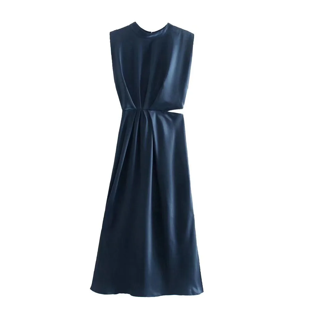 BM UR HM ZA Women's 2021 early autumn new fashion sleeveless round neck dress side opening design silk satin texture dress
BM UR HM ZA Women's 2021 early autumn new fashion sleeveless round neck dress side opening design silk satin texture dress