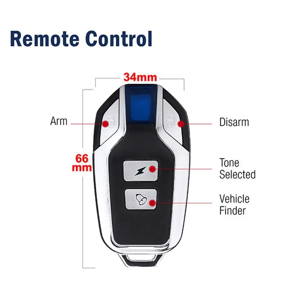 Wireless Remote Control Bicycle Motorcycle Anti-theft Vibration Device Alarm Ip55 113db Waterproof Anti-lost J8C4
Wireless Remote Control Bicycle Motorcycle Anti-theft Vibration Device Alarm Ip55 113db Waterproof Anti-lost J8C4
