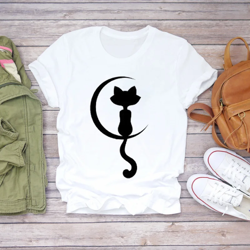Women T-shirts Cat Cartoon Funny Cute Animal Printing Short Sleeve 90s Print Lady Womens Graphic T Top Shirt Female Tee T-Shirt
Women T-shirts Cat Cartoon Funny Cute Animal Printing Short Sleeve 90s Print Lady Womens Graphic T Top Shirt Female Tee T-Shirt