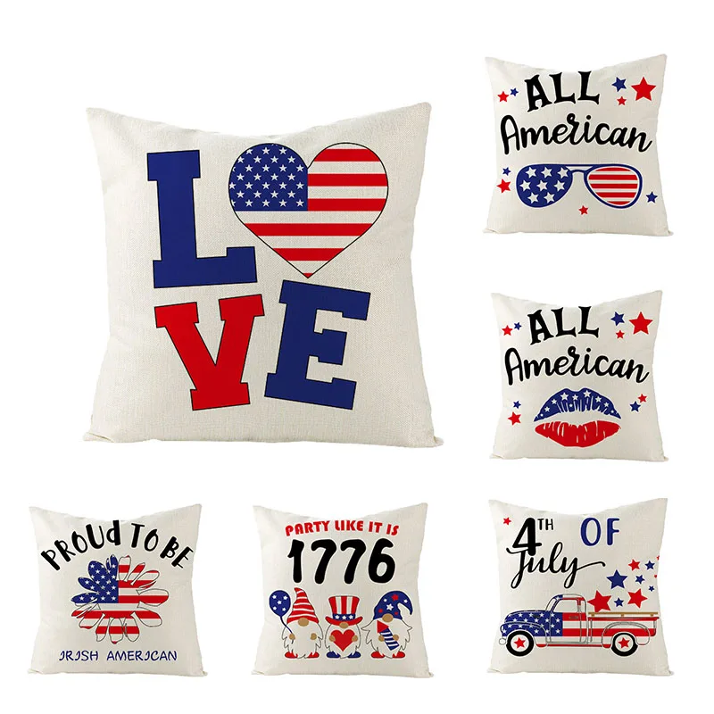 Independence Day Linen Cusion Covers for Sofa Printed Pillowcases for Bed Living Room Home Decoration Home Textile 45*45cm 1pc
Independence Day Linen Cusion Covers for Sofa Printed Pillowcases for Bed Living Room Home Decoration Home Textile 45*45cm 1pc