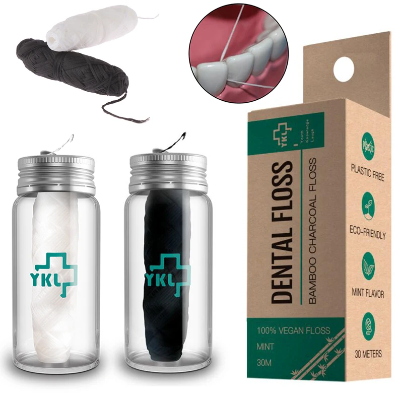Y-Kelin Dropshiping 30m Bamboo Charcoal Natural Dental Flosser Teeth Tooth Clean Eco-friendly for Cleaning Oral Healthy Care 
Y-Kelin Dropshiping 30m Bamboo Charcoal Natural Dental Flosser Teeth Tooth Clean Eco-friendly for Cleaning Oral Healthy Care
