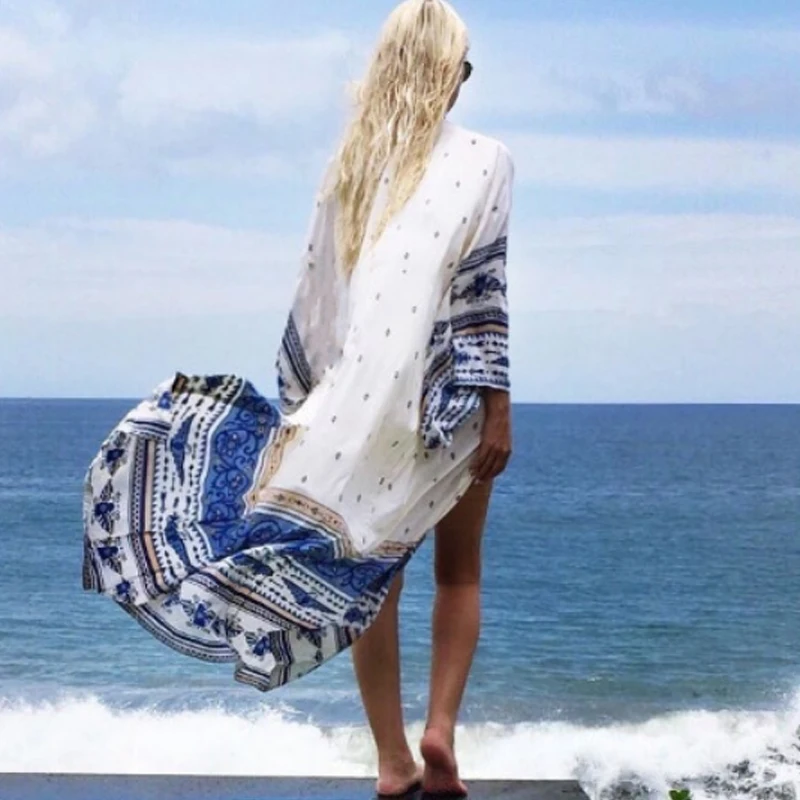 Beach Cover-ups Women Bikini Swimsuit Cover Up Printed Boho Top Women Clothing Beachwear Swimwears Long Cover-ups
Beach Cover-ups Women Bikini Swimsuit Cover Up Printed Boho Top Women Clothing Beachwear Swimwears Long Cover-ups