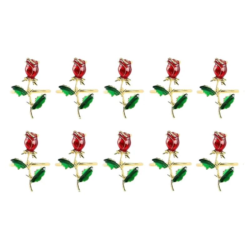 10Pcs Valentine Napkin Rings Rose Flower Napkin Holders Table Decor for Dinner Wedding Party Hotel Table Decoration
10Pcs Valentine Napkin Rings Rose Flower Napkin Holders Table Decor for Dinner Wedding Party Hotel Table Decoration