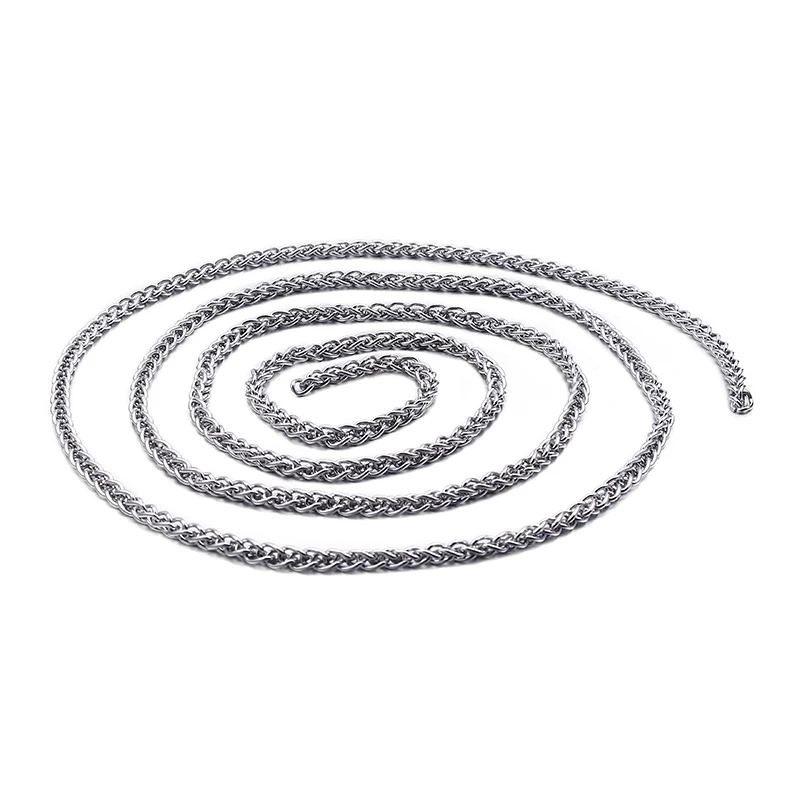 3mm Width Men's Spiga Chain Bracelet Stainless Steel Wheat Long Necklace Colar Masculino Rapper DIY Hip Hop Jewelry
3mm Width Men's Spiga Chain Bracelet Stainless Steel Wheat Long Necklace Colar Masculino Rapper DIY Hip Hop Jewelry