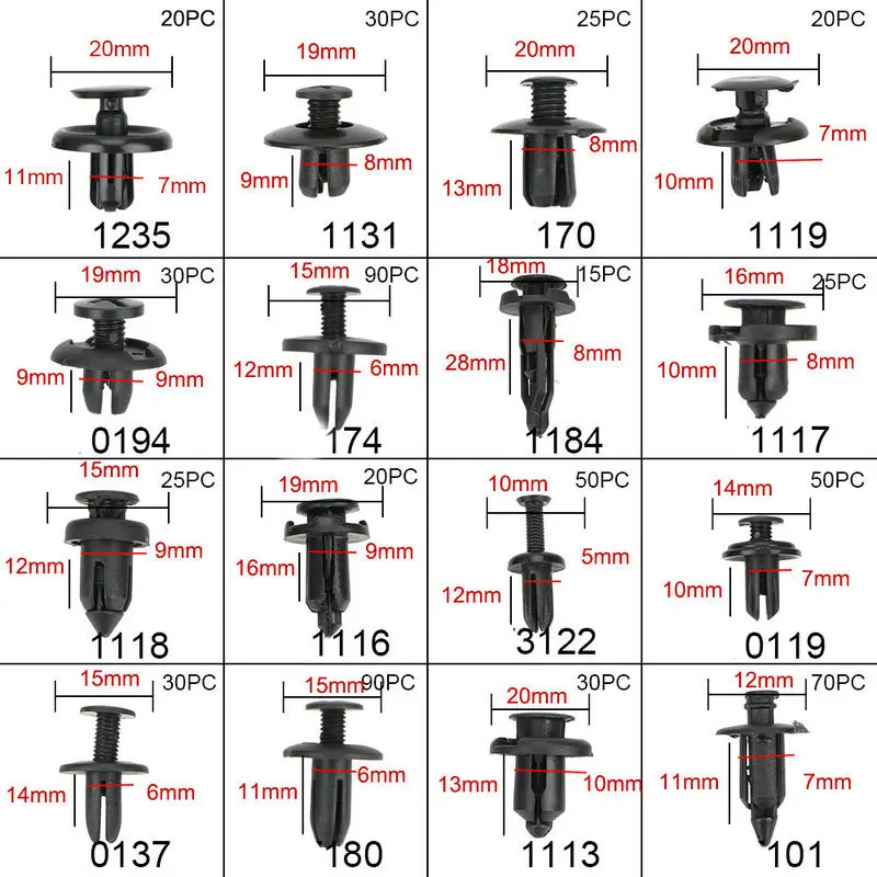 620pcs Car Surface Fastener Clips Mix Car Fastener Door Trim Panel Clip For Auto Bumper Rivet Retainer Push Engine Cover Fender
620pcs Car Surface Fastener Clips Mix Car Fastener Door Trim Panel Clip For Auto Bumper Rivet Retainer Push Engine Cover Fender