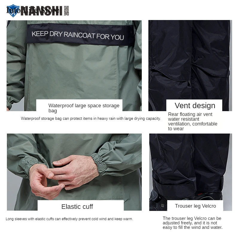 Luxury Raincoat Rain Coat Jacket for Men Rain Pants Suit Motorcycle Men's Waterproof Outdoor Bike Raincoat Tourism Camping Gift
Luxury Raincoat Rain Coat Jacket for Men Rain Pants Suit Motorcycle Men's Waterproof Outdoor Bike Raincoat Tourism Camping Gift