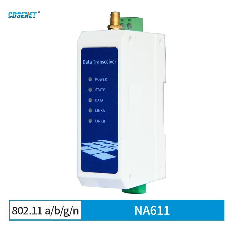 RS485 Dual Frequency WiFi Serial Server Modem DC 8~28V CDSENET NA611 802.11 A/b/g/n Industrial Transceiver Transmitter Receiver
RS485 Dual Frequency WiFi Serial Server Modem DC 8~28V CDSENET NA611 802.11 A/b/g/n Industrial Transceiver Transmitter Receiver