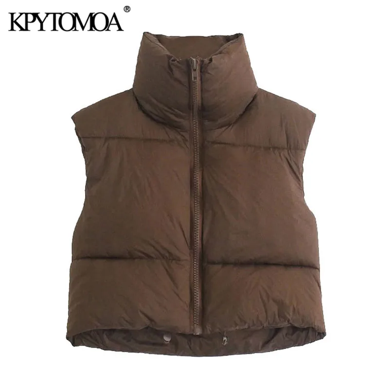 KPYTOMOA Women Fashion Loose Zip-up Cropped Padded Waistcoat Vintage High Neck Sleeveless Female Vest Outerwear Chic Tops
KPYTOMOA Women Fashion Loose Zip-up Cropped Padded Waistcoat Vintage High Neck Sleeveless Female Vest Outerwear Chic Tops