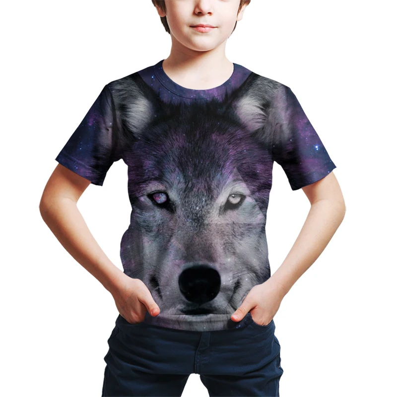 Boys Clothes 3D Animals Wolf T-shirt Kids For Boys And Girls Summer Funny Short Sleeved Children's Wear Baby Clothes T shirts 
Boys Clothes 3D Animals Wolf T-shirt Kids For Boys And Girls Summer Funny Short Sleeved Children's Wear Baby Clothes T shirts