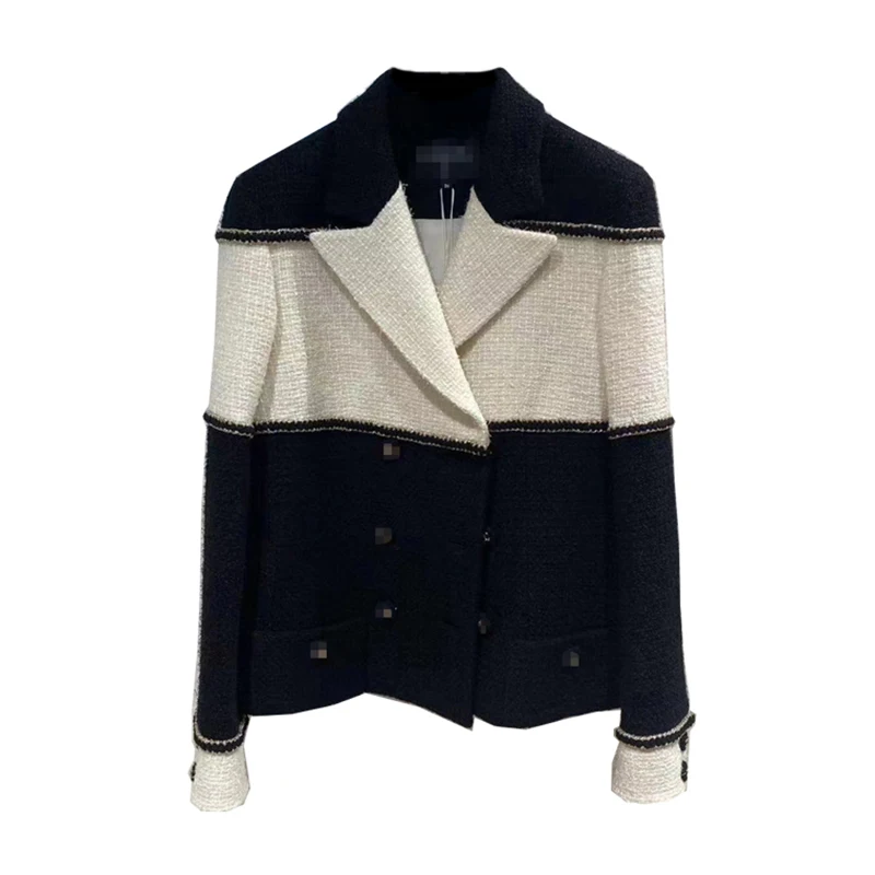 CHICEVER Tweed Blazer For Women Notched Long Sleeve Patchwork Hit Color Plus Size High Street Loose Black Coats Female 2020 Tide
CHICEVER Tweed Blazer For Women Notched Long Sleeve Patchwork Hit Color Plus Size High Street Loose Black Coats Female 2020 Tide