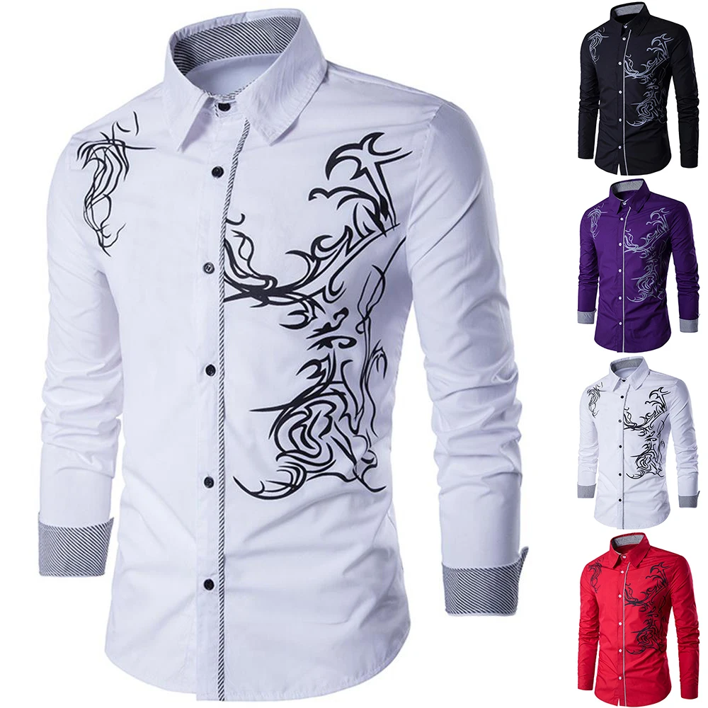 Autumn Winter Blouses Men Slim Fit Casual Long Sleeve Shirt Tops Holiday Button Up Blouse Tee Top Shirts
Autumn Winter Blouses Men Slim Fit Casual Long Sleeve Shirt Tops Holiday Button Up Blouse Tee Top Shirts