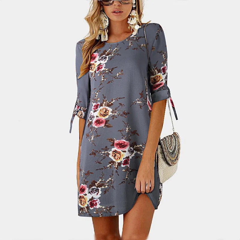 2022 Ladies Summer Dress Bohemian Printed Chiffon Beach Dress Long Loose Mini Party Dress
2022 Ladies Summer Dress Bohemian Printed Chiffon Beach Dress Long Loose Mini Party Dress