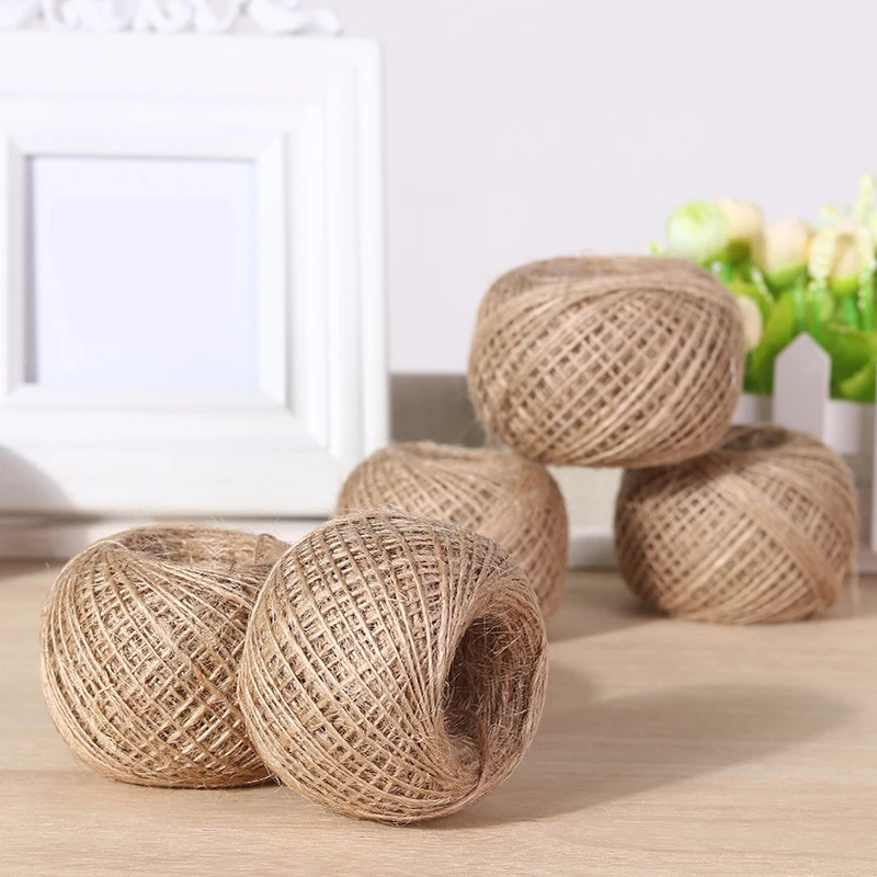100m Natural Burlap Hessian Twine Cord Hemp Rope String Gift Packing DIY Strings Handwork Gift Christmas Birthday Party Wrapping
100m Natural Burlap Hessian Twine Cord Hemp Rope String Gift Packing DIY Strings Handwork Gift Christmas Birthday Party Wrapping