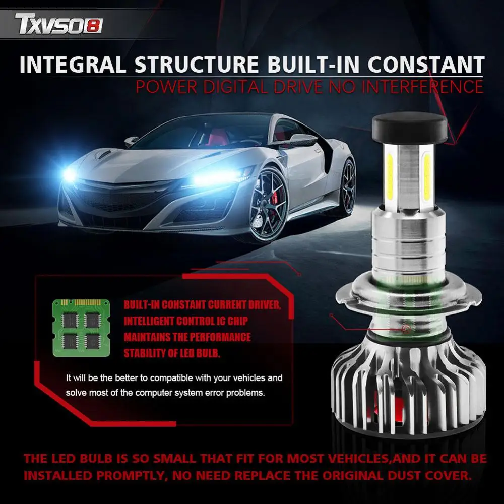 A Pair Car H7 LED Headlight Light Bulbs 12V 24V High or Low Beam 10000LM 6000K Fog Light Lamp
A Pair Car H7 LED Headlight Light Bulbs 12V 24V High or Low Beam 10000LM 6000K Fog Light Lamp