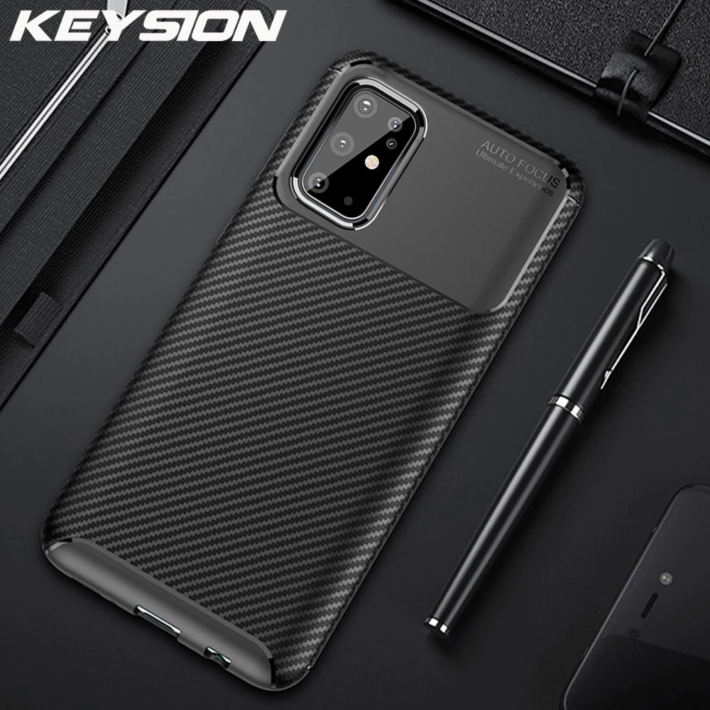 KEYSION противоударный чехол для Samsung S20 Ultra + Plus 5G S10 Lite Роскошный из углеродного