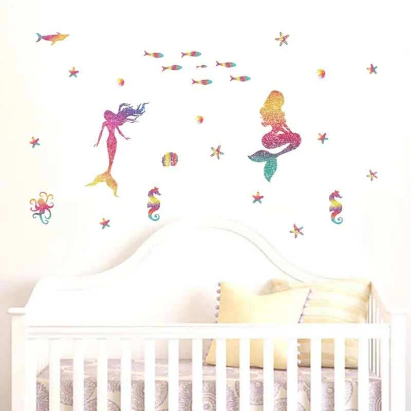 Cartoon Foreign Animal Mermaid Wall Stickers DIY New Children's Room Background Decoration Pvc Self-adhesive Paper
Cartoon Foreign Animal Mermaid Wall Stickers DIY New Children's Room Background Decoration Pvc Self-adhesive Paper