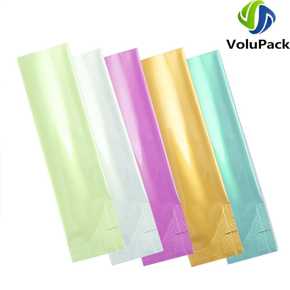 

100pc Open Top Vacuum Heat Sealable Pouches Coffee Powder Packaging Bags Eco-friendly Metallic Mylar Organizer Bags W/Tear Notch