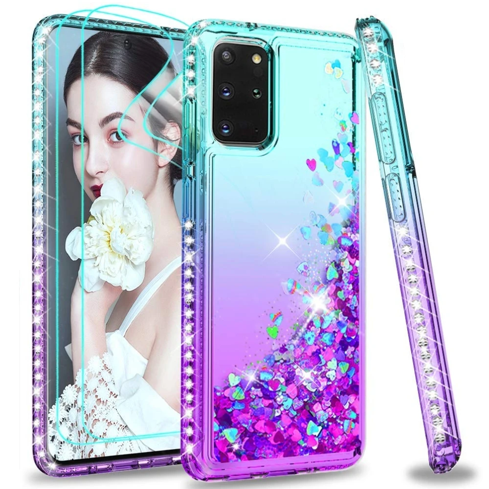 Блестящий чехол для Samsung Galaxy A51 A71 A50 A70 A30 A20 A10 с алмазным градиентом сыпучим песком