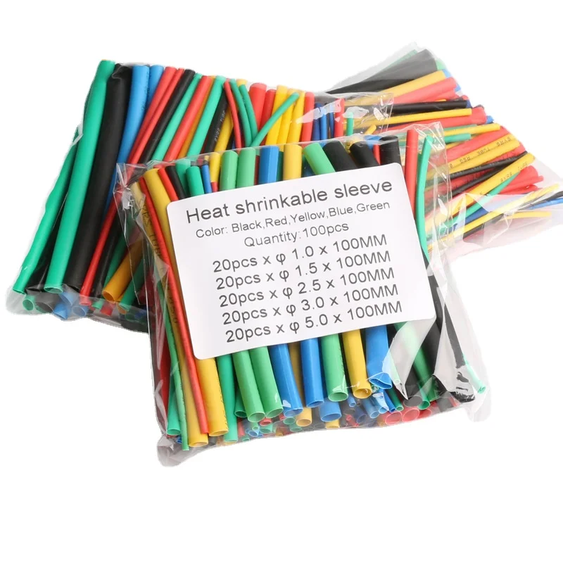 100PCS Heat Shrink Tubing Tube Classification Kit Electrical Connection Wire Winding Cable Waterproof Shrinkage Cable Protector
100PCS Heat Shrink Tubing Tube Classification Kit Electrical Connection Wire Winding Cable Waterproof Shrinkage Cable Protector