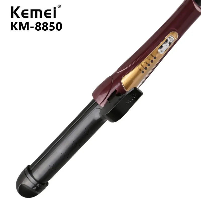 Hair curler temperature adjustment tourmaline ion flat iron widened ceramic heating plate DIY design salon styling tool KM-8850 
Hair curler temperature adjustment tourmaline ion flat iron widened ceramic heating plate DIY design salon styling tool KM-8850