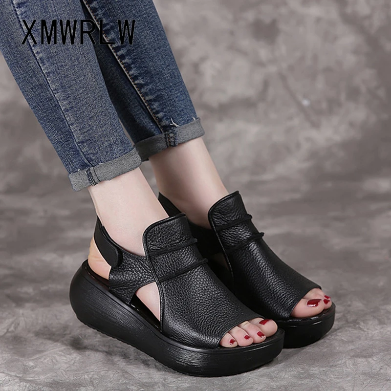 XMWRLW 2020 Summer Platform Sandals For Women Genuine Leather High Heels Summer Shoes Women Handmade Sandals Ladies Retro Shoes
XMWRLW 2020 Summer Platform Sandals For Women Genuine Leather High Heels Summer Shoes Women Handmade Sandals Ladies Retro Shoes