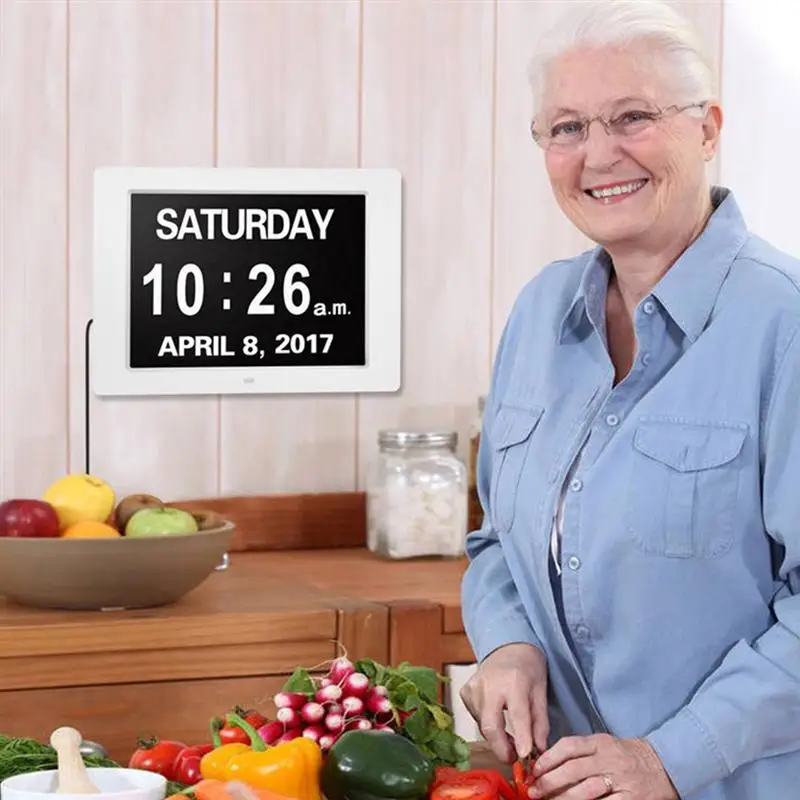 Digital LED Calendar Day Clock 8 " Large Screen Display Time Date Month Year Dementia Clocks Seniors Elderly Alarm Desktop Clock
Digital LED Calendar Day Clock 8 " Large Screen Display Time Date Month Year Dementia Clocks Seniors Elderly Alarm Desktop Clock