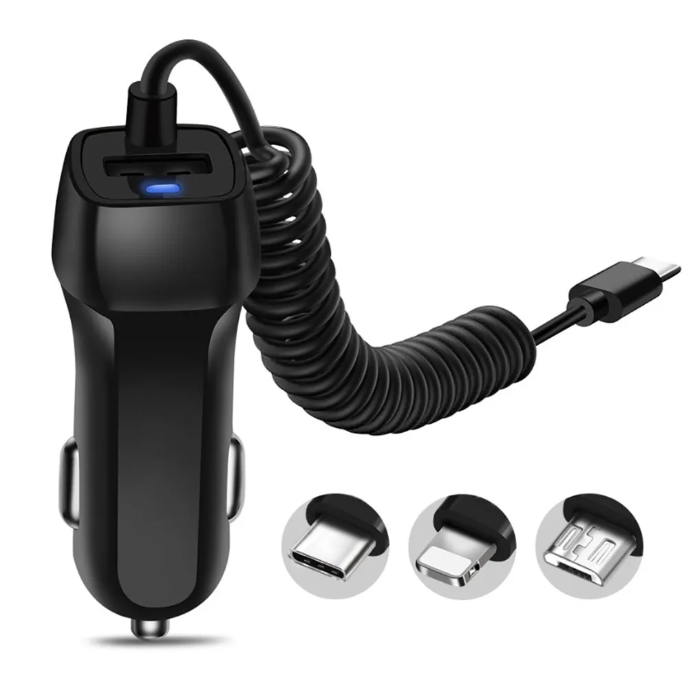 Universal Car Charger With 1.5m USB Cable Mobile Phone Charger For iphone for Samsung Micro USB Type C Fast Car Phone Charger
Universal Car Charger With 1.5m USB Cable Mobile Phone Charger For iphone for Samsung Micro USB Type C Fast Car Phone Charger