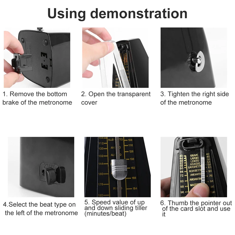 Accurate Mechanical Loud Sound Metronome Tick Tool for Guitar Erhu Piano Violin Music Equipment Accessories Attachment
Accurate Mechanical Loud Sound Metronome Tick Tool for Guitar Erhu Piano Violin Music Equipment Accessories Attachment