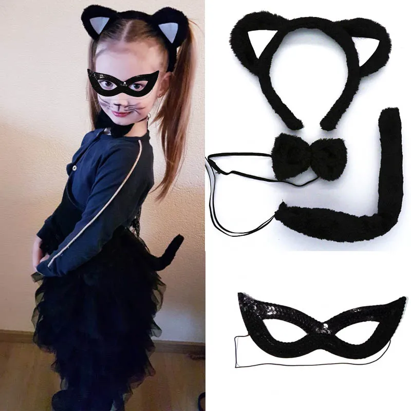 10 Pack Black Fox Cat Head with Bow Tail Eye Wear Party Costume Props Halloween 4pcs Set Role Play Accessories
10 Pack Black Fox Cat Head with Bow Tail Eye Wear Party Costume Props Halloween 4pcs Set Role Play Accessories