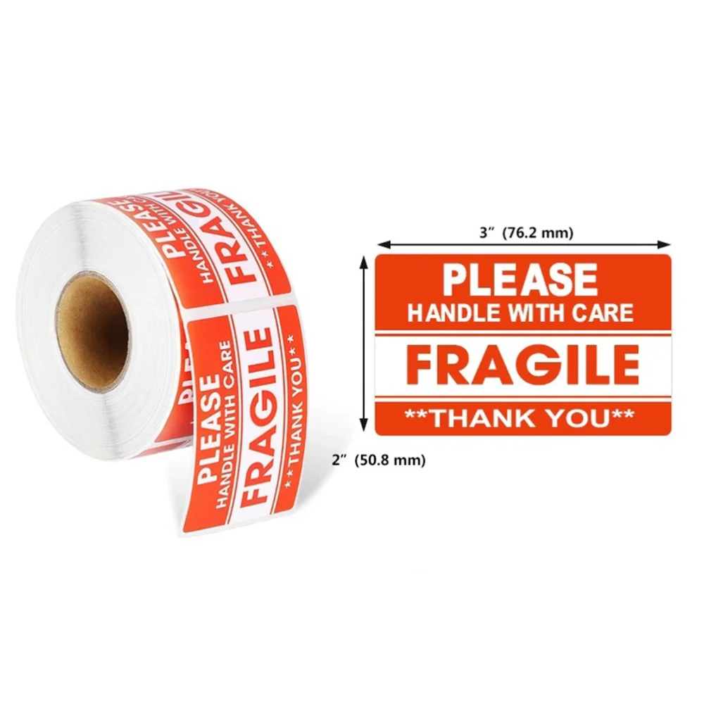 500 Pcs/Roll 2x3 Inch Fragile Warning Stickers Adhesive Backside Sign HANDLE WITH CARE Safe Transportation Sticker Clear Large F
500 Pcs/Roll 2x3 Inch Fragile Warning Stickers Adhesive Backside Sign HANDLE WITH CARE Safe Transportation Sticker Clear Large F