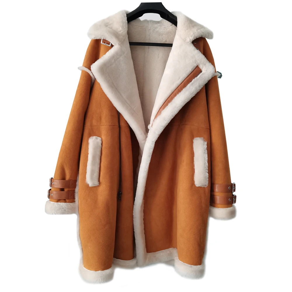 Design 100% Unique Real Sheepskin Fur Shearling Jackets Women Winter Warm Suit Collar Genuine Leather Suede Natural Fur
Design 100% Unique Real Sheepskin Fur Shearling Jackets Women Winter Warm Suit Collar Genuine Leather Suede Natural Fur