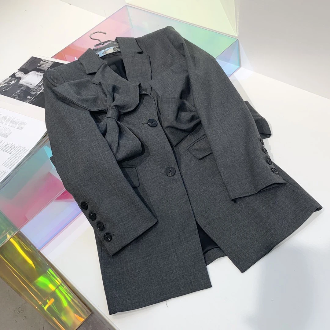 new ladies high 2023 quality fashion long sleeve lapel solid color bow blazer 0926
new ladies high 2023 quality fashion long sleeve lapel solid color bow blazer 0926