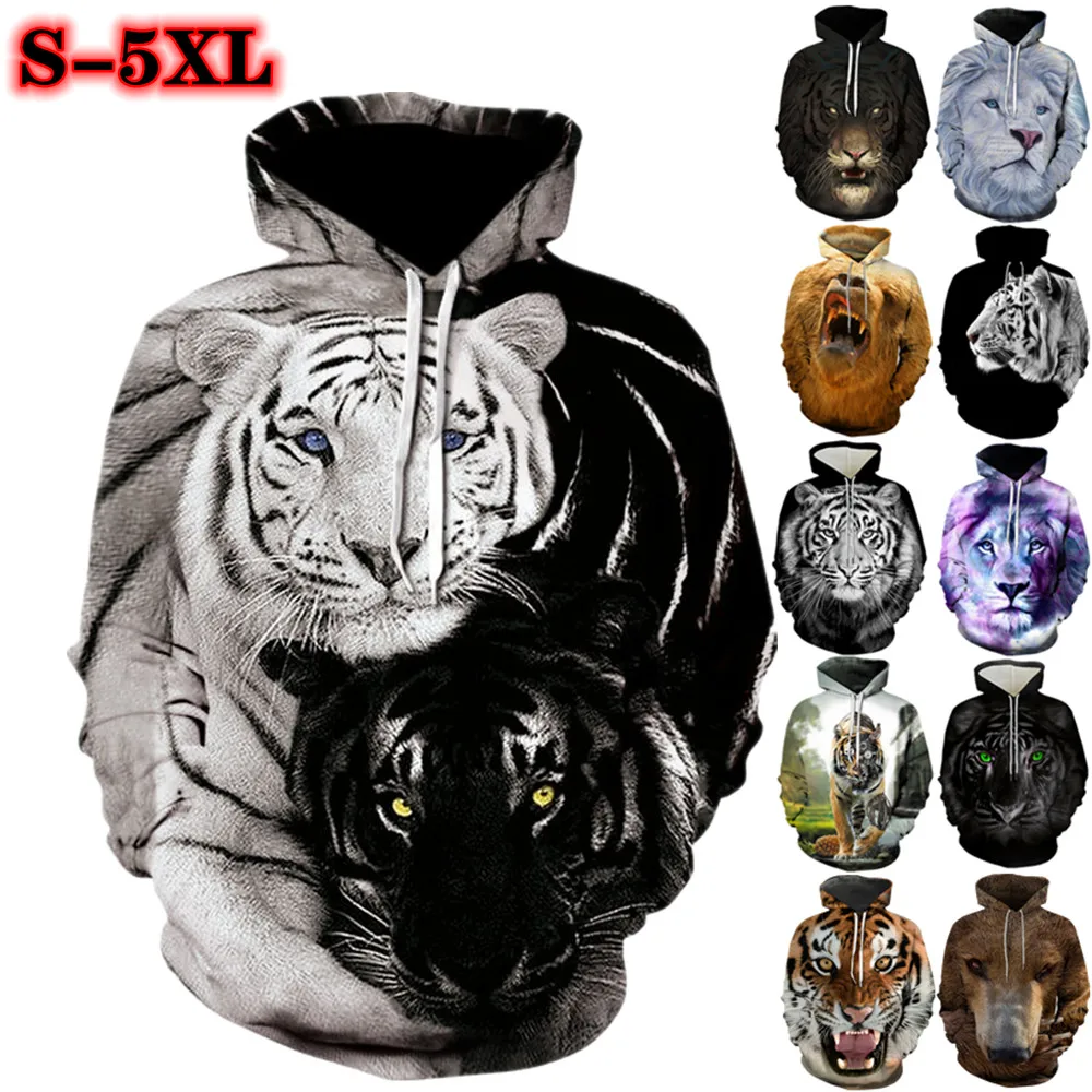 Tiger Hoodie New 3DPrinted Cool Hooded Sweatshirt Teen Unisex Autumn Winter Long Sleeve Personality Lion Pullover Streetwear
Tiger Hoodie New 3DPrinted Cool Hooded Sweatshirt Teen Unisex Autumn Winter Long Sleeve Personality Lion Pullover Streetwear