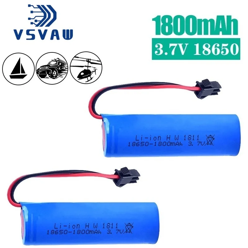 3.7v 1800mah 15C 18650 Li-ion Battery For Fans Cars Toys SM-2P Plug RC Boat Car Trucks Water soft Gun Battery Parts 
3.7v 1800mah 15C 18650 Li-ion Battery For Fans Cars Toys SM-2P Plug RC Boat Car Trucks Water soft Gun Battery Parts