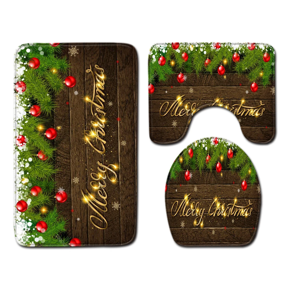 3pcs/set Merry Christmas Non Slip Bathroom Pad Floor Mat Carpet Absorbent Pedestal Rug Lid Toilet Cover Decor Bath Mat Set
3pcs/set Merry Christmas Non Slip Bathroom Pad Floor Mat Carpet Absorbent Pedestal Rug Lid Toilet Cover Decor Bath Mat Set