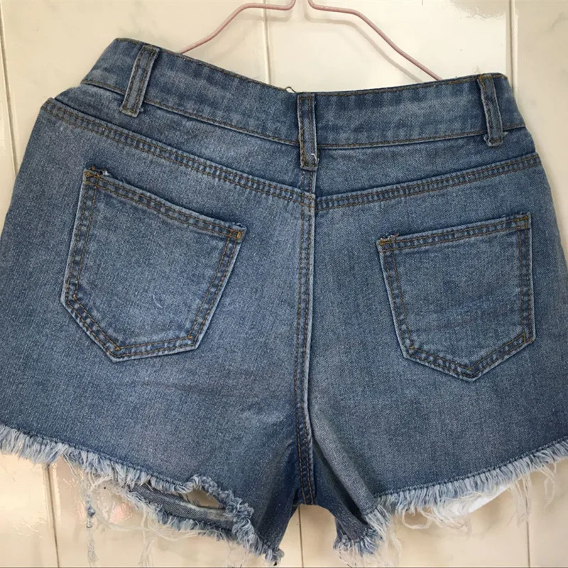 Сексуальные горячие брюки с дырками летние Рваные джинсовые шорты высокой