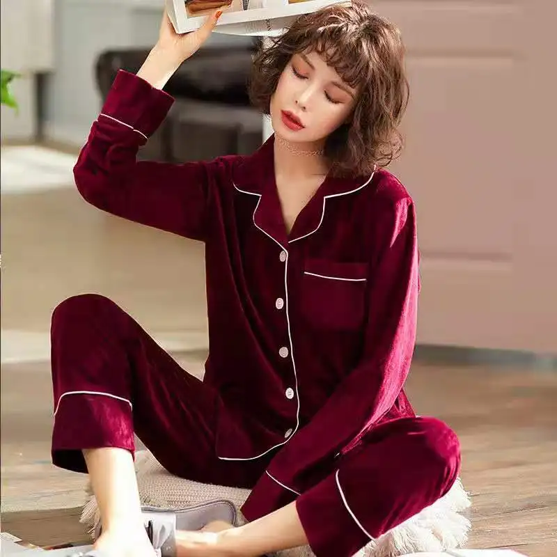 Pajamas For Women Maternity Pajamas Sleepwear Velvet Warm Home Clothes Winter Female Thickening Long Sleeve Pyjamas Suit
Pajamas For Women Maternity Pajamas Sleepwear Velvet Warm Home Clothes Winter Female Thickening Long Sleeve Pyjamas Suit