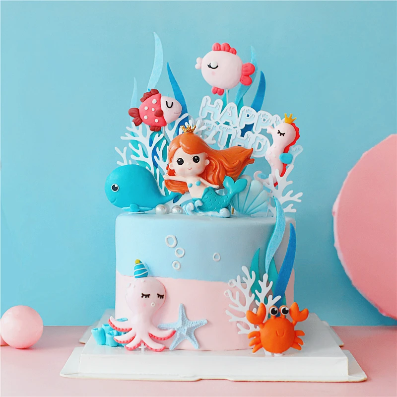 Mermaid Decorations Crown Ocean World Girl Cake Topper Birthday Dessert Decoration for Children's Day Party Supplies Lovely Gift
Mermaid Decorations Crown Ocean World Girl Cake Topper Birthday Dessert Decoration for Children's Day Party Supplies Lovely Gift