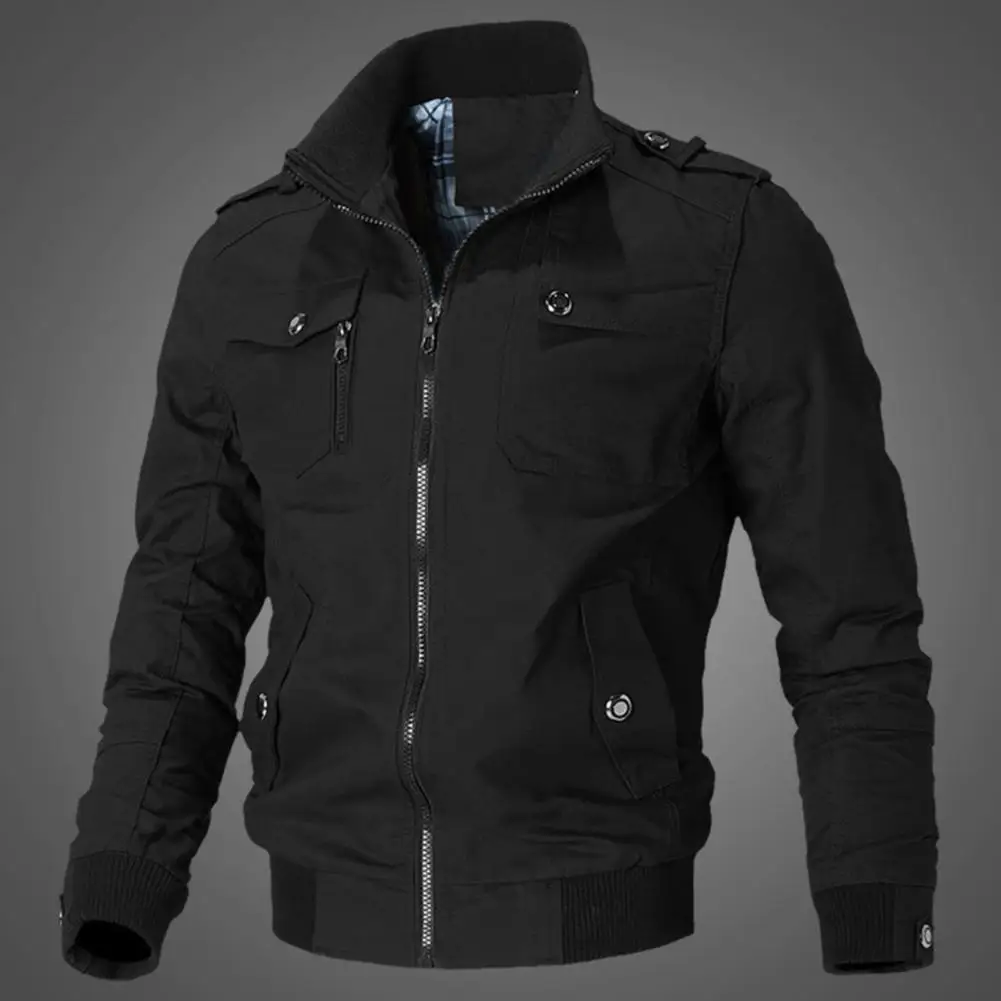 Bomber Jacket Epaulet Slim Zipper Fly Long Sleeve Pockets Men Jacket Men Coat for School
Bomber Jacket Epaulet Slim Zipper Fly Long Sleeve Pockets Men Jacket Men Coat for School