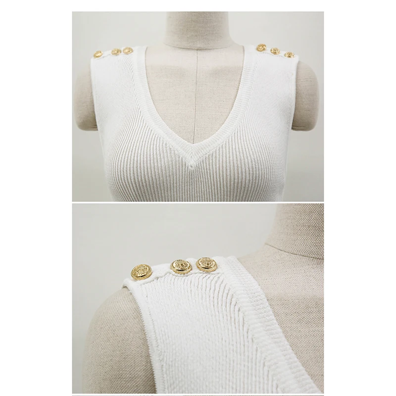 LJSXLS 2021 Summer Korean Fashion Button Sleeveless Women Pullovers White Black Tops Womens Sexy V Neck Slim Knitted Vest Femme
LJSXLS 2021 Summer Korean Fashion Button Sleeveless Women Pullovers White Black Tops Womens Sexy V Neck Slim Knitted Vest Femme